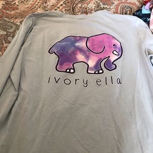 Girls Ivory Ella Long Sleeve Tee. GUC